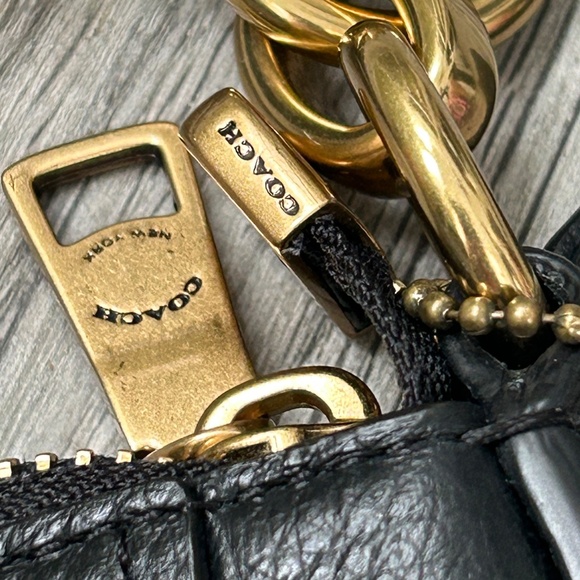 Coach Black Pebbled Leather Elle Hobo Shoulder Bag - Picture 5 of 9